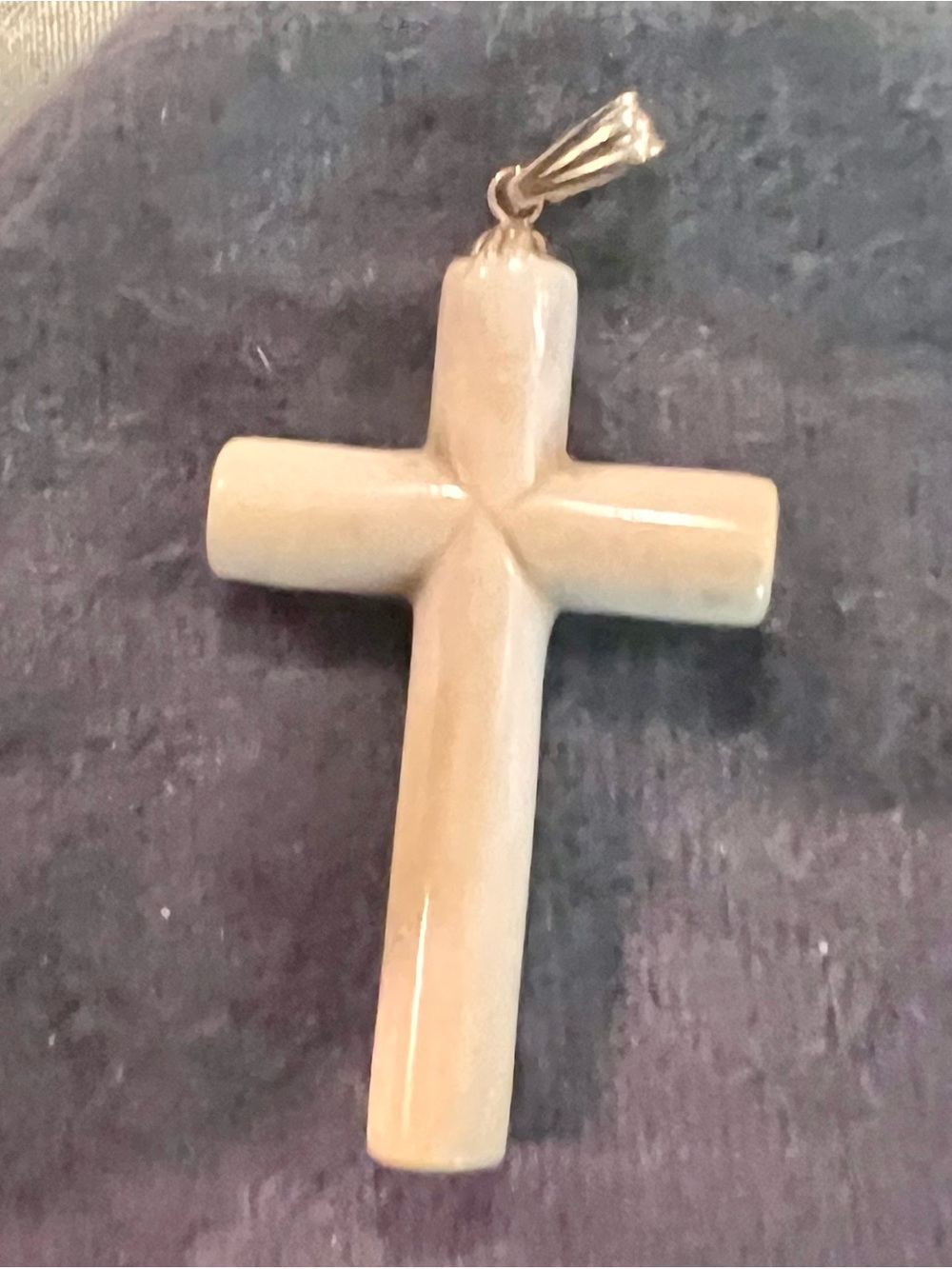Vintage Hand-carved Cross Pendant